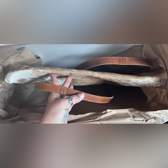 Genuine leather hair on hide tote bag by Ranch Junkie - Picture 8 of 8